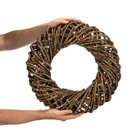 Ghirlanda decorativa realizzata con rami naturali, ghirlanda in rattan, rotonda, grande, 45 cm. | Floristik24.it