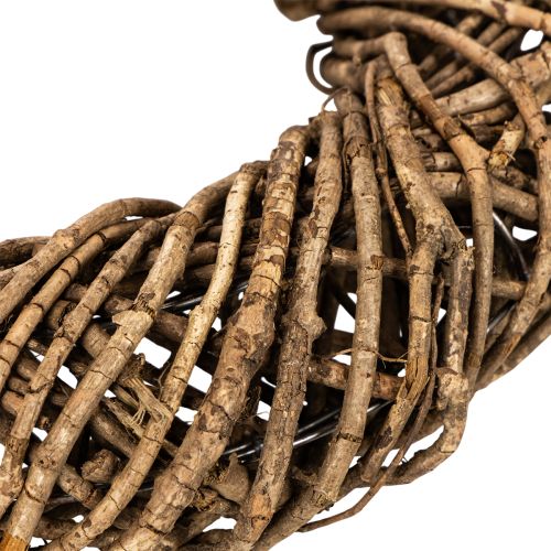 Ghirlanda decorativa realizzata con rami naturali, ghirlanda in rattan, rotonda, grande, 45 cm. | Floristik24.it