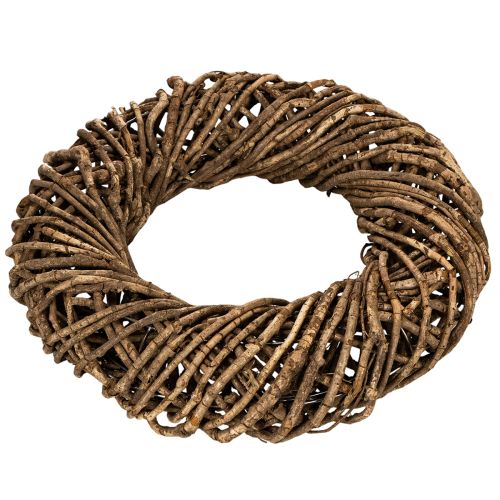 Ghirlanda decorativa realizzata con rami naturali, ghirlanda in rattan, rotonda, grande, 45 cm. | Floristik24.it