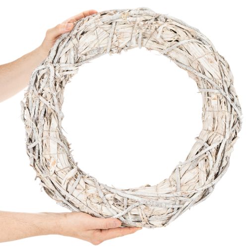 Ghirlanda rotonda di ramoscelli per lavori creativi e decorazioni, ghirlanda per porta 50 cm | Floristik24.it