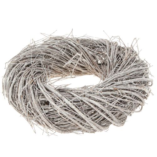 Prodotto Corona di olmo bianco Corona decorativa Corona naturale imbiancata Ø25cm