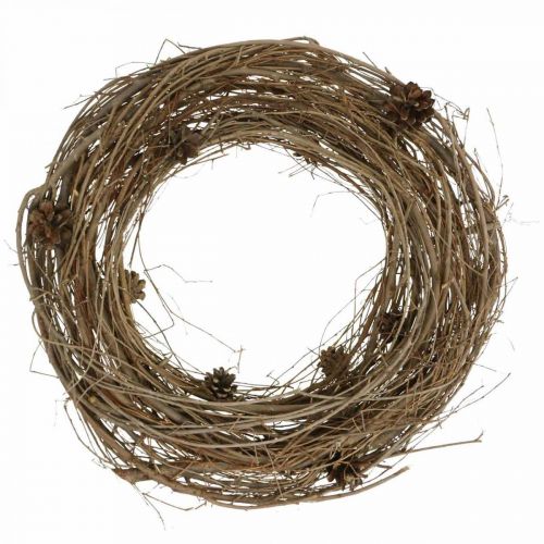 Floristik24 Corona di ramoscelli olmo ghirlanda naturale ghirlanda decorativa natura Ø45cm