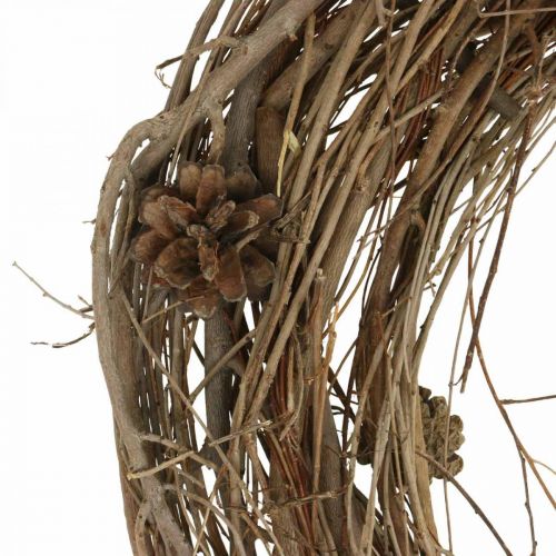 Floristik24 Corona di ramoscelli olmo ghirlanda naturale ghirlanda decorativa natura Ø45cm