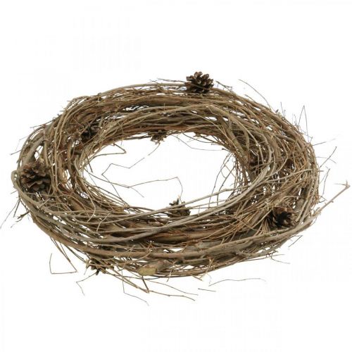 Floristik24 Corona di ramoscelli olmo ghirlanda naturale ghirlanda decorativa natura Ø45cm