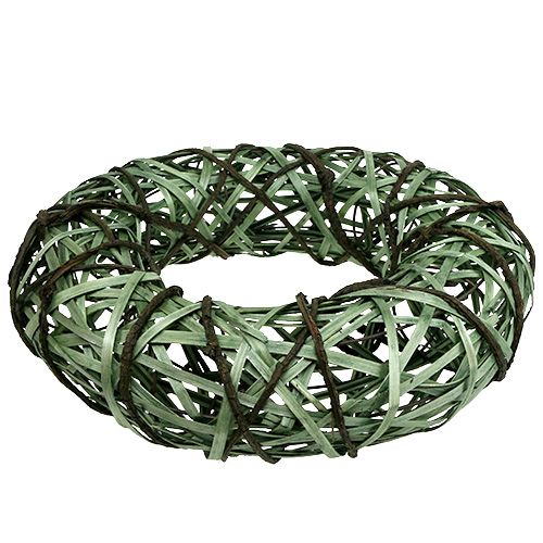Floristik24 Ghirlanda con salice e corteccia grande verde Ø45cm