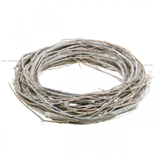 Prodotto Ghirlanda di salice Ghirlanda decorativa di salice lavato bianco naturale Ø40cm