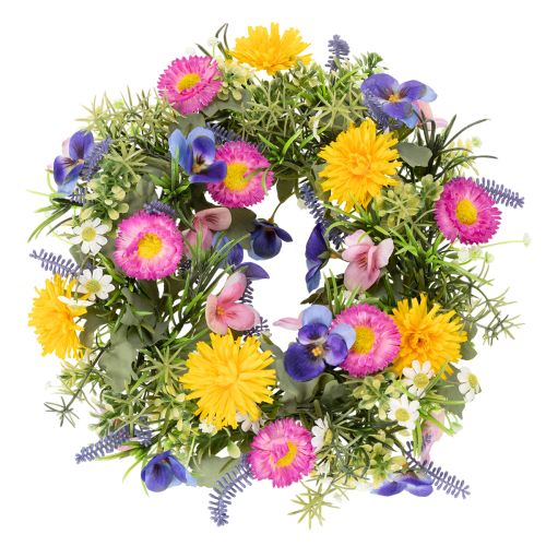Ghirlanda di fiori primaverili artificiali per la decorazione della porta d'ingresso, 30 cm