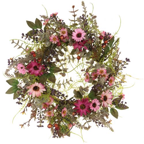 Prodotto Ghirlanda di fiori con margherite e bacche rosa antico Ø30cm