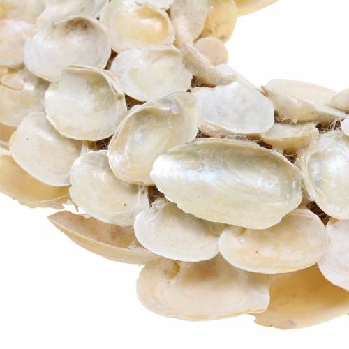 Floristik24 Ghirlanda con conchiglie luccicanti naturali Ø30cm
