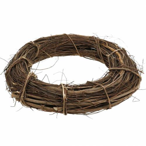 Floristik24 Ghirlanda decorativa salice Ø30cm ghirlanda naturale per porta o ghirlanda per finestra