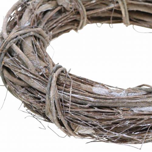 Ghirlanda decorativa di salice Ø20cm bianco lavato