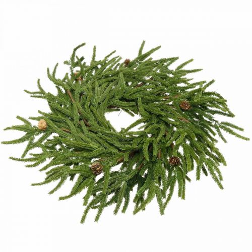 Floristik24 Ghirlanda di cipresso artificiale con coni Corona decorativa di cipresso Ø55cm