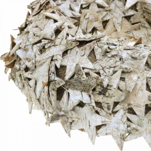 Floristik24 Decorazione ghirlanda stelle corteccia di betulla decorazione della tavola betulla dell'avvento Ø25cm