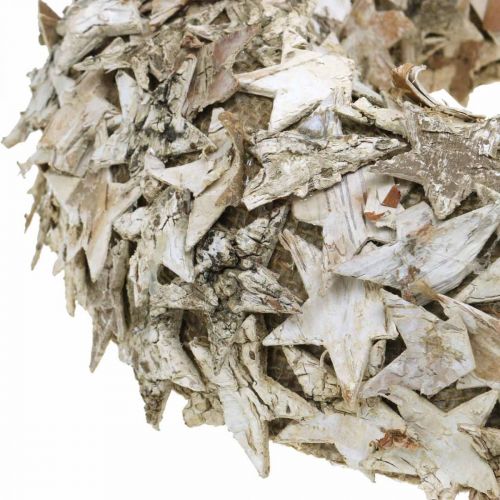 Floristik24 Ghirlanda decorativa stelle corteccia di betulla Ghirlanda natalizia di betulla Ø30cm