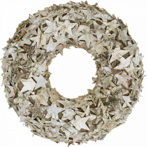Floristik24 Ghirlanda decorativa stelle corteccia di betulla Ghirlanda natalizia di betulla Ø30cm