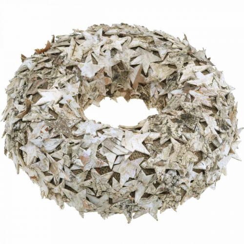 Floristik24 Ghirlanda decorativa stelle corteccia di betulla Ghirlanda natalizia di betulla Ø30cm