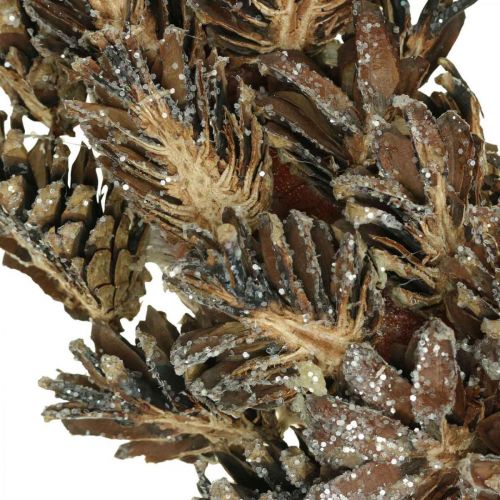 Prodotto Ghirlanda decorativa coni Ghirlanda natalizia marrone, glitter Ø30cm