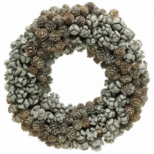 Floristik24 Corona decorativa coni larice cipresso Corona da tavola di Natale Ø30cm