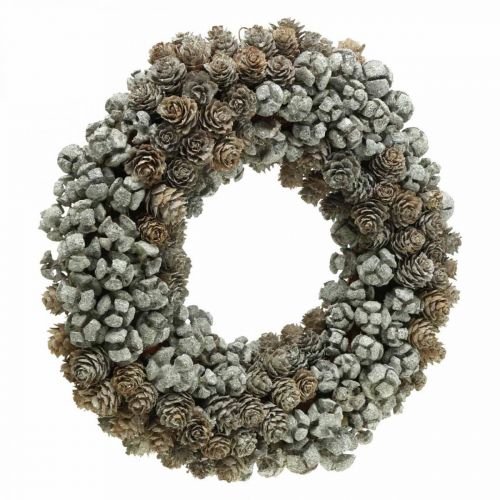 Floristik24 Corona decorativa coni larice cipresso Corona da tavola di Natale Ø30cm