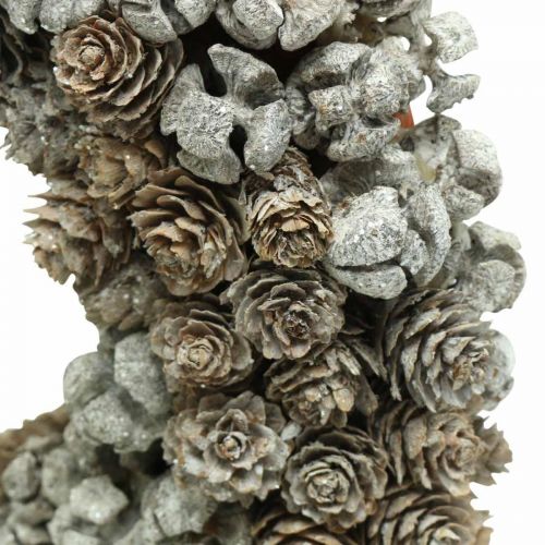 Floristik24 Corona decorativa coni larice cipresso Corona da tavola di Natale Ø30cm