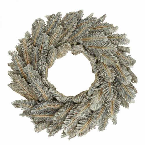 Floristik24 Ghirlanda decorativa coni Ghirlanda dell&#39;Avvento porta corona bianca, glitter Ø35cm