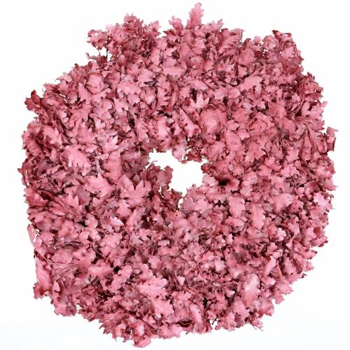 Floristik24 Corona di foglie di quercia rosa cerata Ø38cm