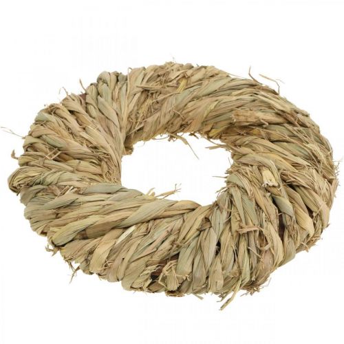 Floristik24 Ghirlanda di paglia intrecciata Ø19cm mini ghirlanda decorativa ghirlanda porta naturale