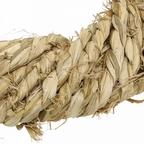 Floristik24 Ghirlanda di paglia intrecciata Ø30cm ghirlanda decorativa naturale decorazione della porta in paglia