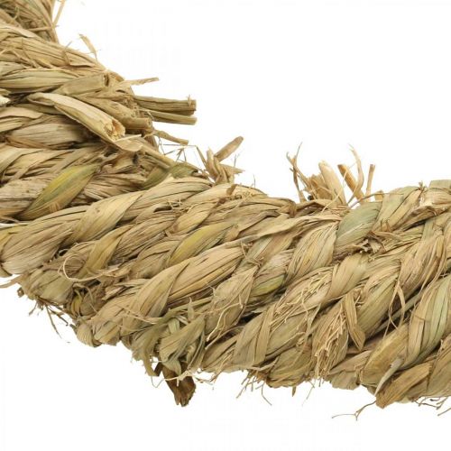 Floristik24 Ghirlanda di paglia intrecciata Ø37cm decorazione rustica in paglia naturale