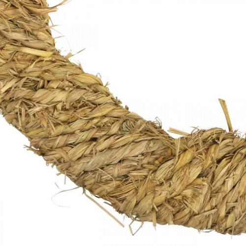 Floristik24 Ghirlanda di paglia intrecciata Ø54cm Ghirlanda decorativa rustica su anello di legno