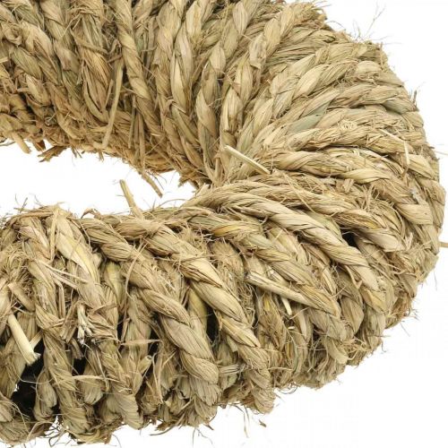 Floristik24 Ghirlanda di paglia intrecciata Ø45cm Ghirlanda estiva rustica natura