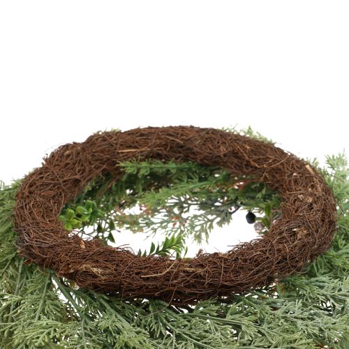 Prodotto Ghirlanda per porta Ghirlanda natalizia bacche di conifere artificiali Ø60cm