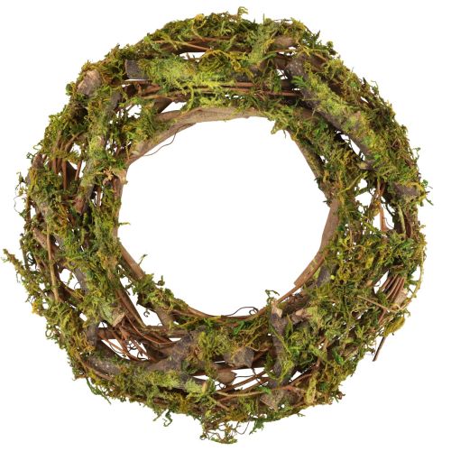 Floristik24 Ghirlanda ghirlanda naturale ghirlanda di legno rami muschio glitter Ø40cm