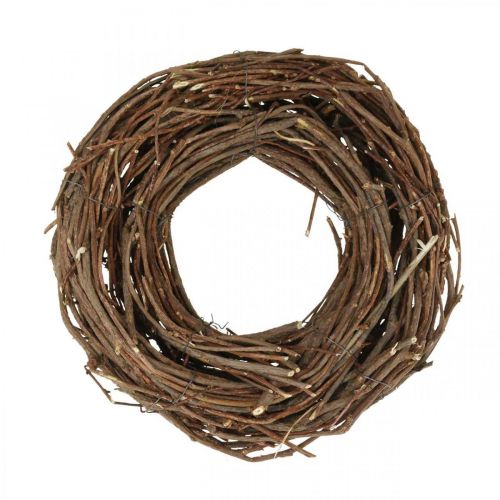 Deco Corona Vite Ø25cm Marrone Corona naturale di ramoscelli Decorazione da tavola