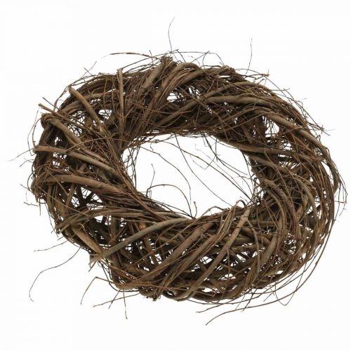 Floristik24 Ghirlanda decorativa Ø30cm tralci e viti Rami di olmo intrecciato natura