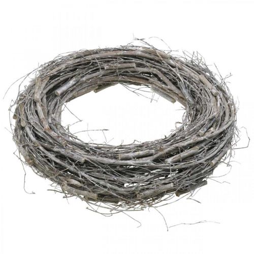 Floristik24 Corona decorativa bianca Ø40cm olmo, decorazione primaverile della vite ghirlanda naturale