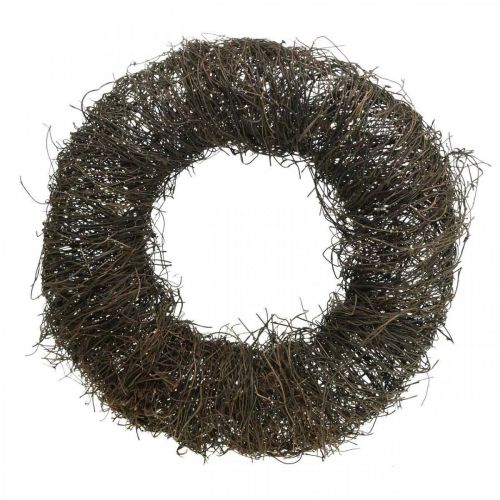 Prodotto Corona di vite Corona marrone scuro per decorazione murale Ghirlanda naturale in legno Ø35cm