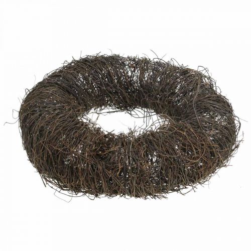 Prodotto Corona di vite Corona marrone scuro per decorazione murale Ghirlanda naturale in legno Ø35cm