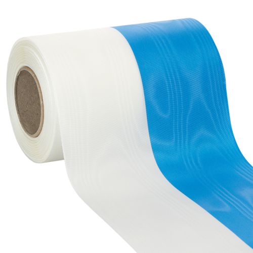 Prodotto Nastri per ghirlande moiré blu e bianchi, 150 mm