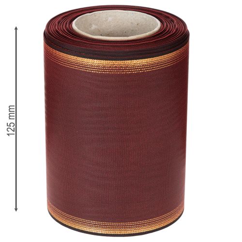 Nastro ghirlanda Nastro decorativo Bordeaux Moiré 125 mm | Floristik24.it