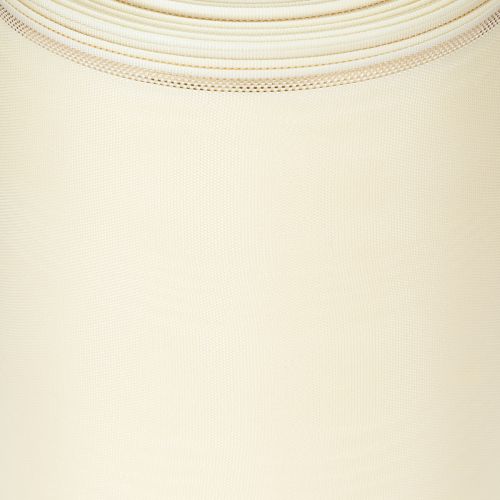 Prodotto Nastro per ghirlande color crema con bordo dorato, supersatin, largo 125 mm, lungo 25 m - Impermeabile, ideale per la stampa digitale ed ecologico