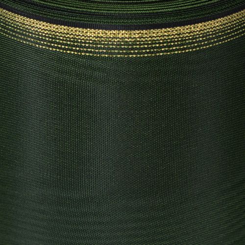 Prodotto Nastro per ghirlanda in moiré, 200 mm, verde scuro con bordo perlato e trama in taffetà - nastro decorativo per celebrazioni e composizioni floreali funebri, 25 m