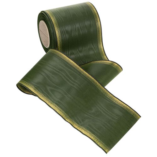 Prodotto Nastro per ghirlanda moiré verde scuro 100 mm nastro decorativo nastro di taffetà