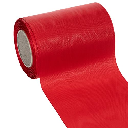 Floristik24 Nastro rosso per ghirlande, 125 mm x 25 m - Nastro per composizioni floreali funebri, scritte e decorazioni