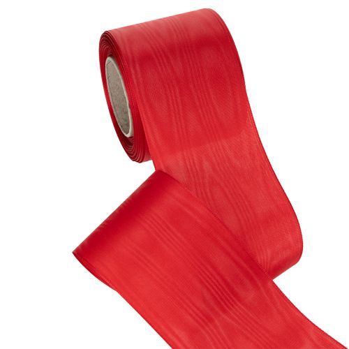 Prodotto Nastro rosso per ghirlande 75 mm x 25 m - Fiori e decorazioni funebri, nastro robusto per scritte