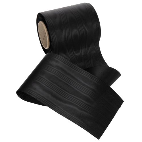 Nastro ghirlanda nero 100 mm 25 m - nastro da lutto, nastro a fiocco, nastro decorativo, forniture per fioristi | Floristik24.it