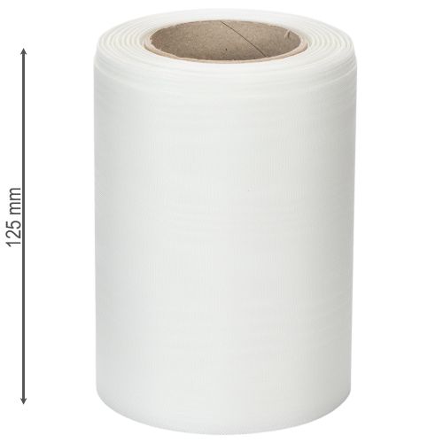 Nastro decorativo per ghirlanda bianca da 125 mm, 25 m, per servizio funebre, decorazione per tomba | Floristik24.it