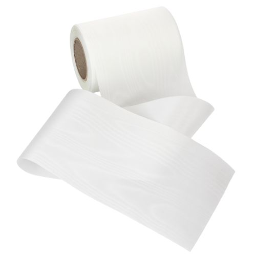 Nastro decorativo per ghirlanda bianca da 125 mm, 25 m, per servizio funebre, decorazione per tomba | Floristik24.it