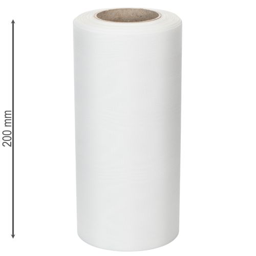 Prodotto Nastro bianco per ghirlande, 200 mm di larghezza, rotolo da 25 m, nastro da lutto, nastro a fiocco, nastro decorativo per fiori funebri e altre occasioni