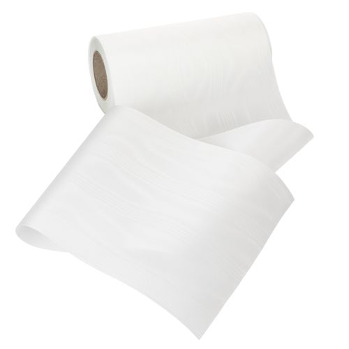 Prodotto Nastro bianco per ghirlande, 200 mm di larghezza, rotolo da 25 m, nastro da lutto, nastro a fiocco, nastro decorativo per fiori funebri e altre occasioni